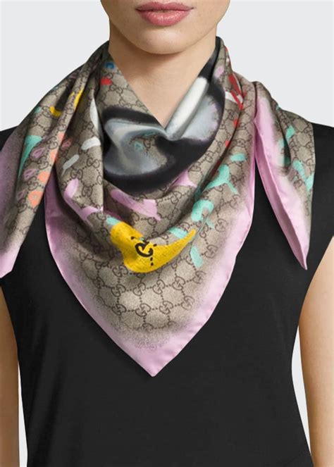 gucci ufo scarf|gucci silk blend scarves.